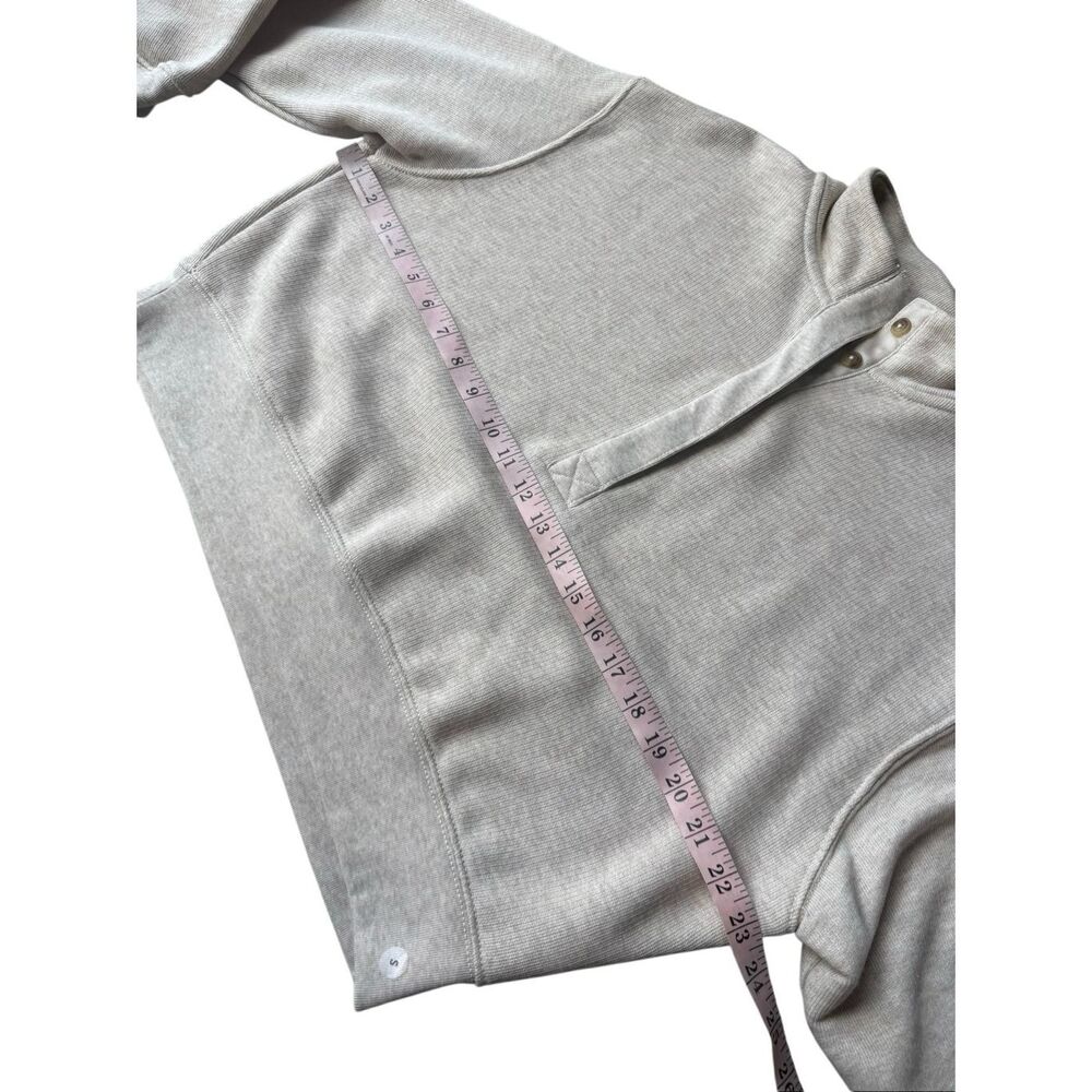 American Eagle Outfitters Cropped Henley Fleece Sweatshirt Size S - Picture 9 of 11
